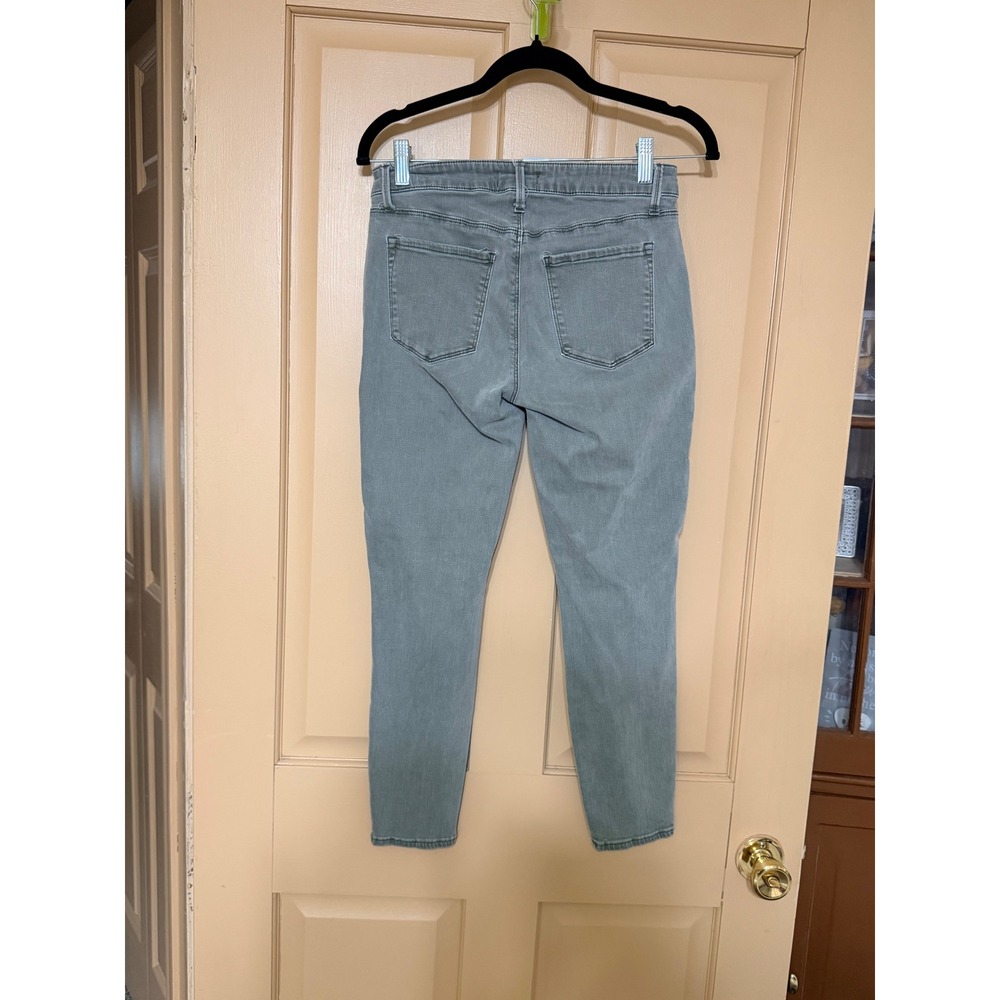 Pistola Womens Skinny Cargo Jeans Sage Green Zipper Detail Utility Pants Size 27 - Picture 2 of 3